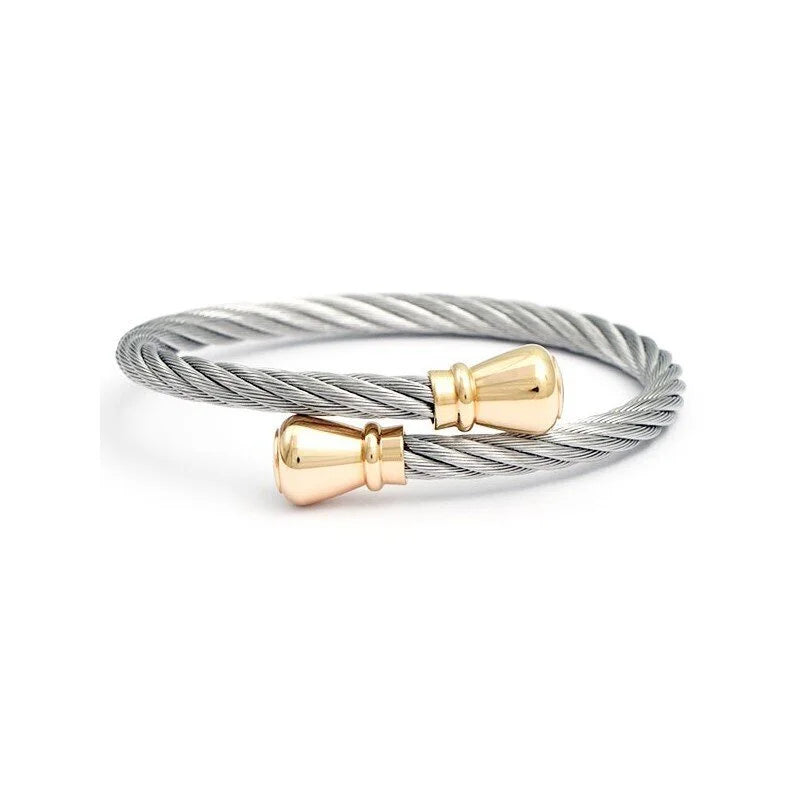 Charriol Celtic Bourse Bangle | Steel & Rose Gold | Ref 04-02-00142