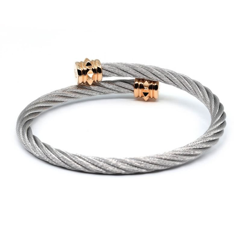 Charriol Celtic Clous Bangle | Steel & Rose Gold | Ref 04-102-1268-0