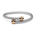 Charriol Celtic® Clous Bangle — Stainless Grey & Rose Gold — Ref. 04-102-1268-0 — view 2