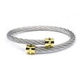 Bangle 'Celtic' Clous in Stainless Grey and Yellow Gold (04-104-1268-0)