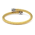 Bangle 'Celtic' Clous in Yellow Gold Cable and Stainless Grey (04-401-1268-0)