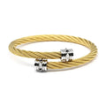Bangle 'Celtic' Clous in Yellow Gold Cable and Stainless Grey (04-401-1268-0)