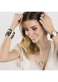 Charriol Forever Bangle — Stainless Silver & Black, Medium — Ref. 04-03-1139-1 — view 2