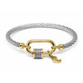 Bangle 'Forever Lock' in Stainless Grey and Yellow Gold (04-104-1139-29)