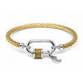 Charriol Forever Lock Bangle — Yellow Gold & Steel — Ref. 04-401-1139-29