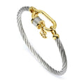 Bangle 'Forever Lock' in Stainless Grey and Yellow Gold (04-104-1139-29)