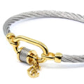 Bangle 'Forever Lock' in Stainless Grey and Yellow Gold (04-104-1139-29)
