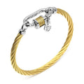 Charriol Forever Lock Bangle — Yellow Gold & Steel — Ref. 04-401-1139-29 — view 4