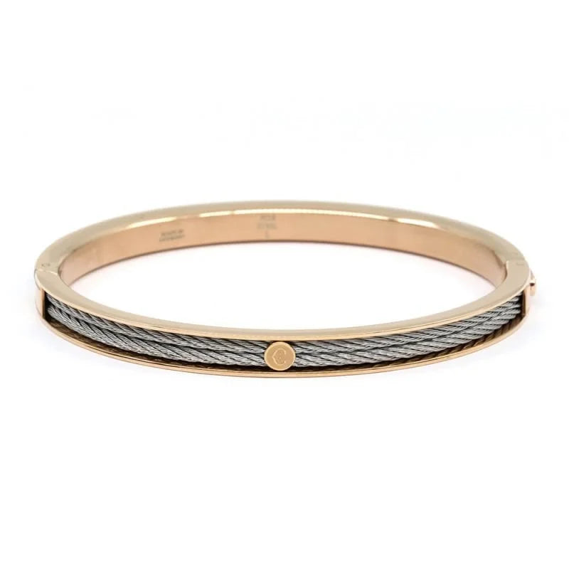 Charriol Forever Thin Bangle | Rose Gold | Ref 04-102-1139-7