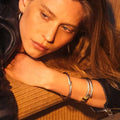 Charriol Forever Waves Charms Bangle — Stainless Grey & Yellow Gold — Ref. 04-104-1139-15 — view 3