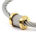 Charriol Forever Waves Charms Bangle — Stainless Grey & Yellow Gold — Ref. 04-104-1139-15 — view 5
