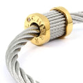 Charriol Forever Waves Charms Bangle — Stainless Grey & Yellow Gold — Ref. 04-104-1139-15 — view 6