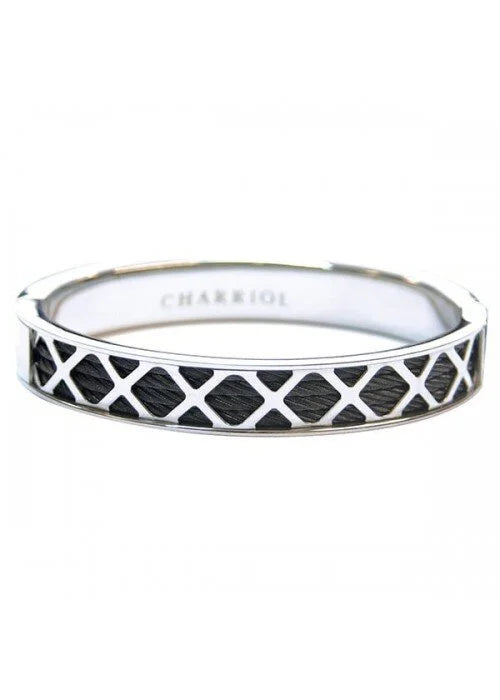 Charriol Forever Bangle | Black Steel | Ref 04-03-1139-1