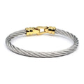 Bangle 'Xmas at the beach' Ibiza in Stainless Grey and Yellow Gold (04-104-1214-5)