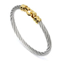Bangle 'Xmas at the beach' Ibiza in Stainless Grey and Yellow Gold (04-104-1214-5)