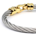 Bangle 'Xmas at the beach' Ibiza in Stainless Grey and Yellow Gold (04-104-1214-5)
