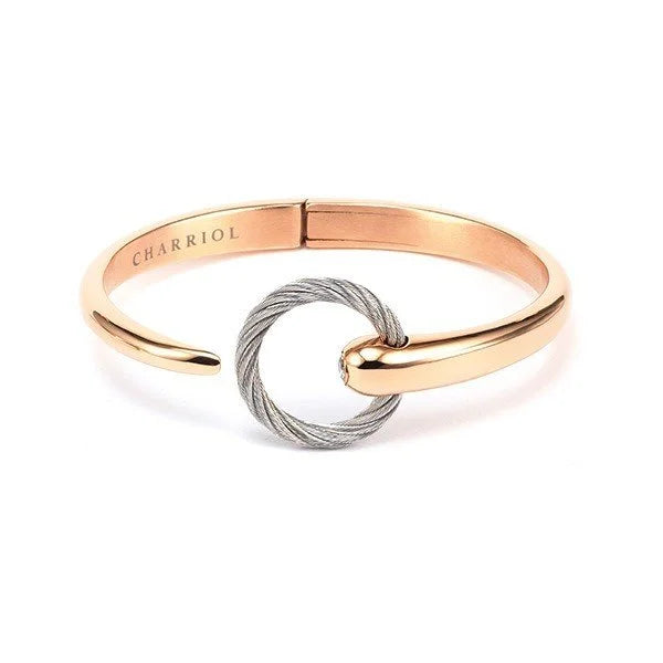 Charriol Infinity Zen Bangle | Steel & Rose Gold | Ref 04-102-1232-0