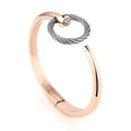 Charriol Infinity Zen Bangle — Rose Gold & Stainless Grey — Ref. 04-102-1232-0 — view 2