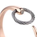 Charriol Infinity Zen Bangle — Rose Gold & Stainless Grey — Ref. 04-102-1232-0 — view 4