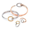 Charriol Infinity Zen Bangle — Rose Gold & Stainless Grey — Ref. 04-102-1232-0 — view 7