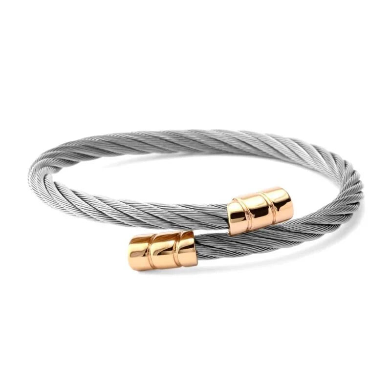 Charriol Celtic Liane Bangle | Steel & Rose Gold | Ref 04-02-00594