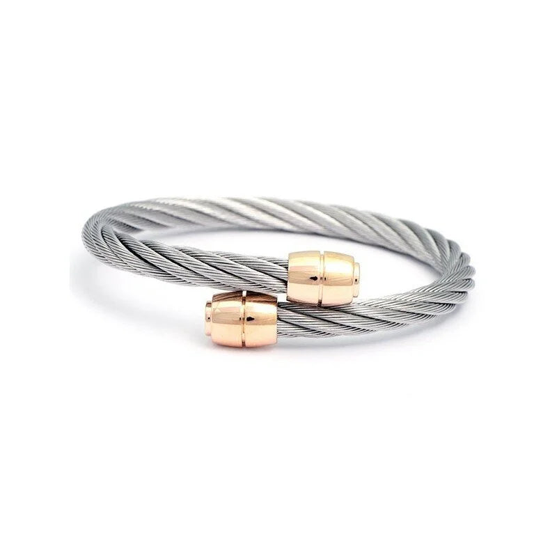 Charriol Celtic Olive Bangle | Steel & Rose Gold | Ref 04-02-00143