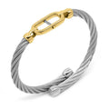 Charriol St-Tropez Mariner Bangle — Stainless Grey & Yellow Gold — Ref. 04-104-1272-2 — view 3