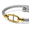 Charriol St-Tropez Mariner Bangle — Stainless Grey & Yellow Gold — Ref. 04-104-1272-2 — view 5