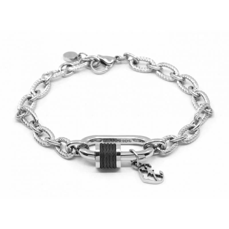 Charriol Forever Lock Bracelet | Black Steel | Ref 06-301-1139-29