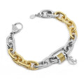 Charriol Forever Lock Bracelet — Stainless Grey & Yellow Gold — Ref. 06-108-1139-29 — view 2