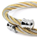 Bangle 'Celtic' in Stainless Grey and Yellow Gold (04-801-1217-0)