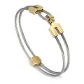 Charriol Coup de Foudre Bracelet — Stainless Grey & Yellow Gold — Ref. 04-104-1269-0 — view 3