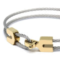 Charriol Coup de Foudre Bracelet — Stainless Grey & Yellow Gold — Ref. 04-104-1269-0 — view 4
