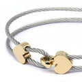 Charriol Coup de Foudre Bracelet — Stainless Grey & Yellow Gold — Ref. 04-104-1269-1 — view 4