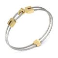 Charriol Coup de Foudre Bracelet — Stainless Grey & Yellow Gold — Ref. 04-104-1269-0 — view 5