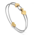 Charriol Coup de Foudre Bracelet — Stainless Grey & Yellow Gold — Ref. 04-104-1269-1 — view 5