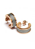 Charriol Forever Earrings — Stainless Silver & Rose Gold — Ref. 03-02-1139-0