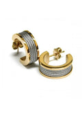 Charriol Forever Earrings — Stainless Silver & Yellow Gold — Ref. 03-04-1139-0