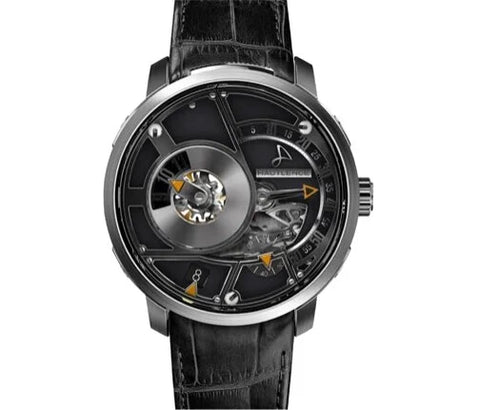 Hautlence HLQ08 Titanium & Black Gold - Black Dial