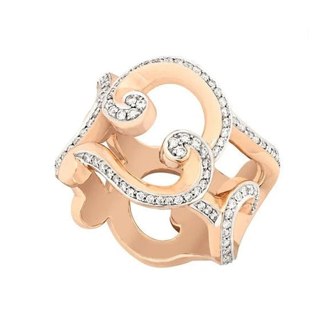 Fabergé Forever Rose Gold & Diamond Grande Frame Ring
