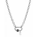 Charriol Forever Lock Necklace — Stainless Grey & Black — Ref. 08-301-1139-29 — view 2