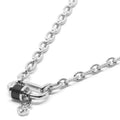 Charriol Forever Lock Necklace — Stainless Grey & Black — Ref. 08-301-1139-29 — view 4