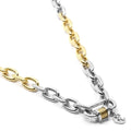Charriol Forever Lock Necklace — Stainless Grey & Yellow Gold — Ref. 08-108-1139-29 — view 5