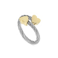 Charriol Passion Ring — Steel Cable & Yellow Gold Decor — Ref. 02-104-1271-1 — view 3