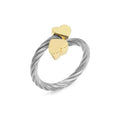 Charriol Passion Ring — Steel Cable & Yellow Gold Decor — Ref. 02-104-1271-1 — view 4