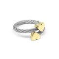 Charriol Passion Ring — Steel Cable & Yellow Gold Decor — Ref. 02-104-1271-1 — view 5