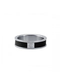 Charriol Forever Thin Ring — Stainless Grey & Black — Ref. 02-301-1139-8