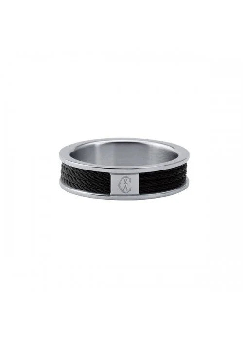 Charriol Forever Thin Ring | Black Steel | Ref 02-301-1139-8