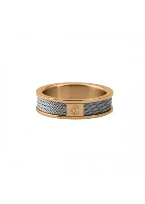 Charriol Forever Thin Ring | Steel & Rose Gold | Ref 02-102-1139-8