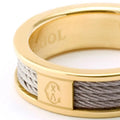 Charriol Forever Thin Ring — Stainless Grey & Yellow Gold — Ref. 02-104-1139-8 — view 2